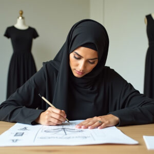 Abaya design and construction course at Naj Academy